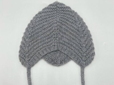 Шапка детская с завязками меринос+як цвет серый р-р 46-50 150642